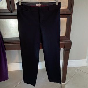 Banana Republic Sloan Black size 6 cotton stretch straight leg pants